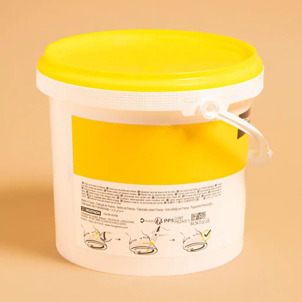 Pot d'onguent blond, graisse pour sabots de Decathlon