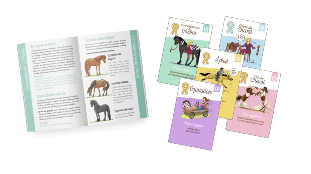 Tout sur l'équitation – Réussir ses Galops® 1 et 2 – Un livre et 100 cartes avec des questions sur le programme de la FFE