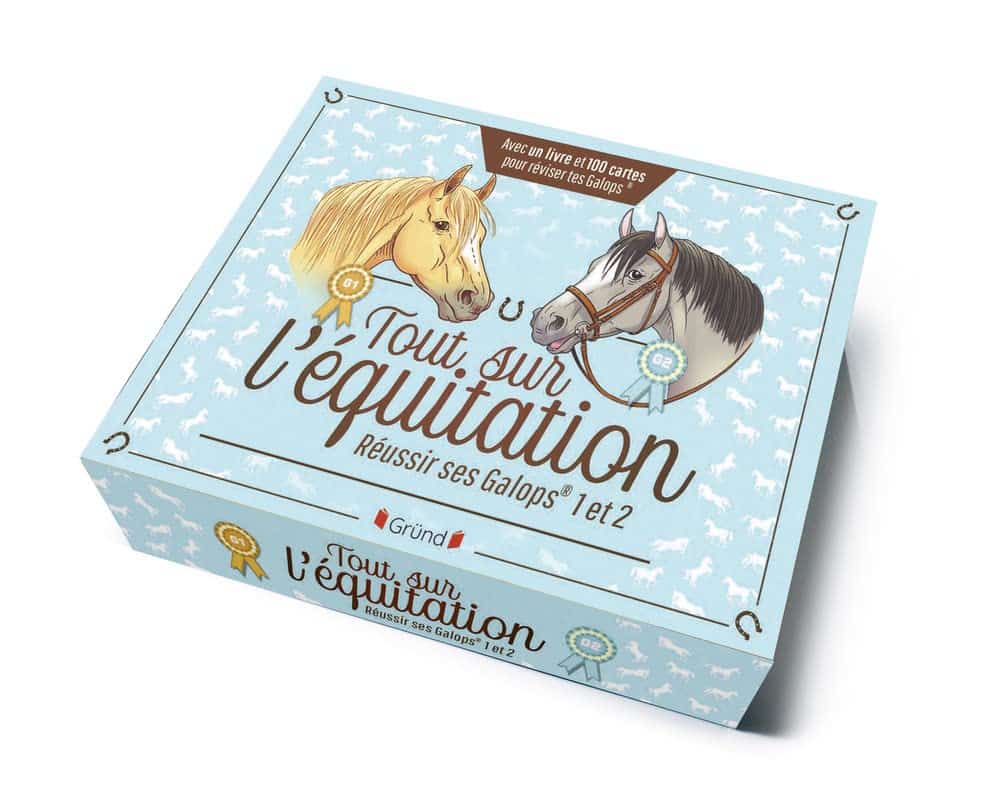 Tout sur l'équitation – Réussir ses Galops® 1 et 2 – Un livre et 100 cartes avec des questions sur le programme de la FFE
